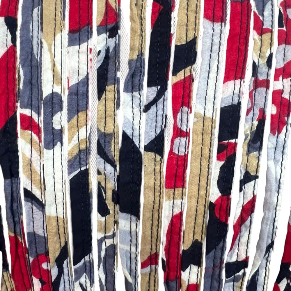 Multiples Ribbonwork Zip Front Jacket Abstract Pr… - image 7